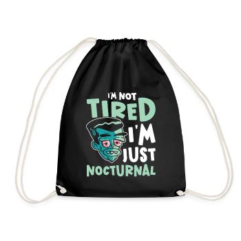 Night Shift Worker Graveyard Duty - Drawstring Bag - black - Front