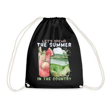 Campagne d’été Vacances Campagne romantique - Sac de sport léger - noir - Devant