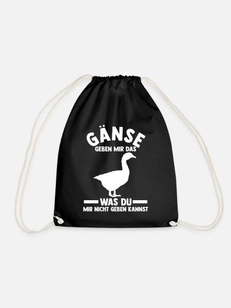 Gans Gänse - Turnbeutel - Schwarz