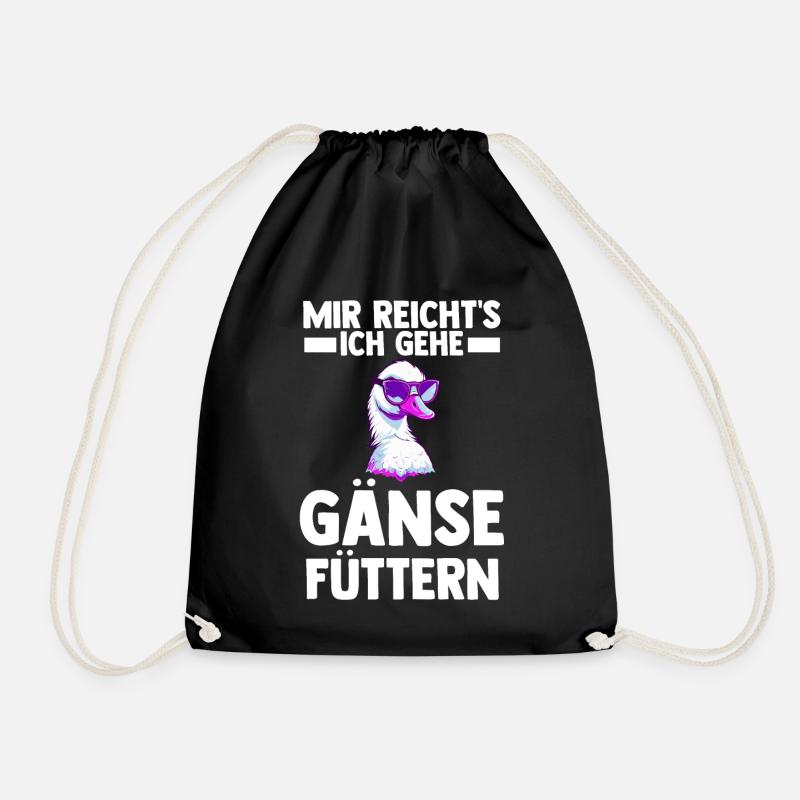 Gans Gänse - Turnbeutel - Schwarz