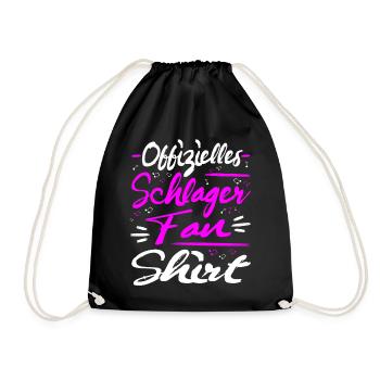 Offizielles Schlager Fan Shirt Schlagermusik - Turnbeutel - Schwarz - Vorne