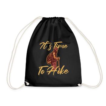 Il est temps de faire de la randonnée, du trekking, de la randonnée en montagne, de la randonnée - Sac de sport léger - noir - Devant