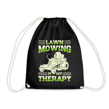 Lawn mowing Lawn mowers Gardeners Horticulture - Drawstring Bag - black - Front