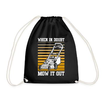 Lawn mowing Lawn mowers Gardeners Horticulture - Drawstring Bag - black - Front