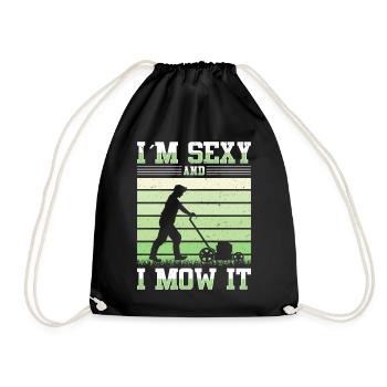 Lawn mowing Lawn mowers Gardeners Horticulture - Drawstring Bag - black - Front