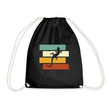 Lézard Rétro - Sac de sport léger - noir - Devant
