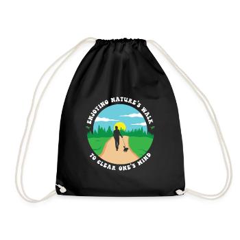 Santé mentale Nature Environnement - Sac de sport léger - noir - Devant