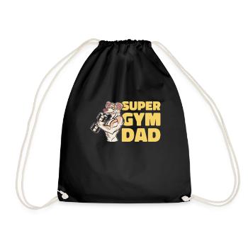 Fitness Fathers Day Gym Workout Training Coach - Drawstring Bag - black - Front