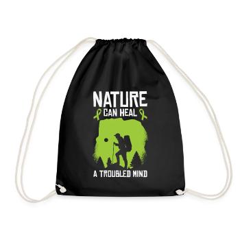 Santé mentale Nature Environnement - Sac de sport léger - noir - Devant