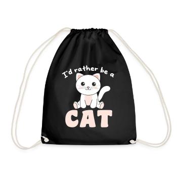 Je préfère être un chat - chat mignon - Sac de sport léger - noir - Devant