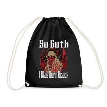 Satan Beelzebub Teufel Gothic Pentagram Mystisch - Turnbeutel - Schwarz - Vorne