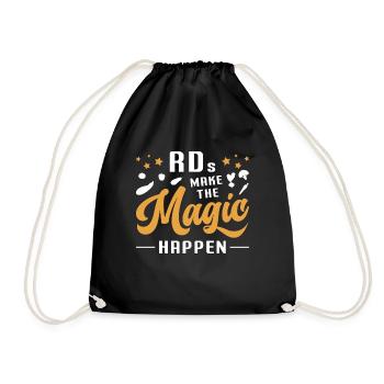 Dietitian RD's Make The Magic Happen Health Coach - Drawstring Bag - black - Front