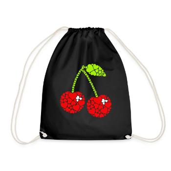 Cerise Fruit Cerises Cerise - Sac de sport léger - noir - Devant