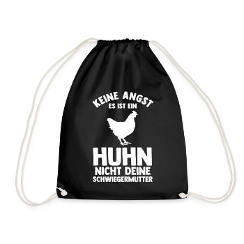 Huhn Landwirt Bauernhof Hühner - Turnbeutel - Schwarz - Vorne