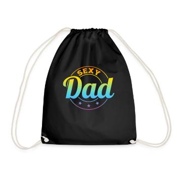Happy Father's Day - Sexy Dad - Drawstring Bag - black - Front
