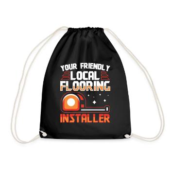 Your Flooring Installer - Turnbeutel - Schwarz - Vorne