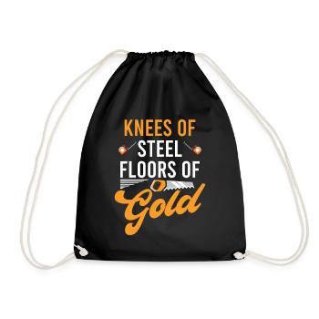 Floor installation - Drawstring Bag - black - Front