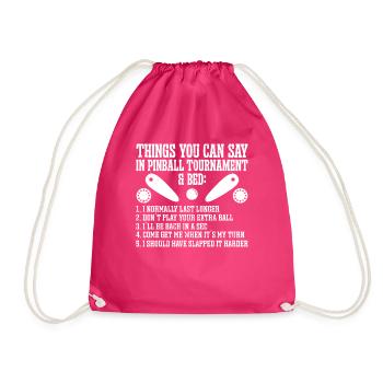 Vous pouvez dire dans les tournois de flipper et le lit - Sac de sport léger - fuchsia - Devant