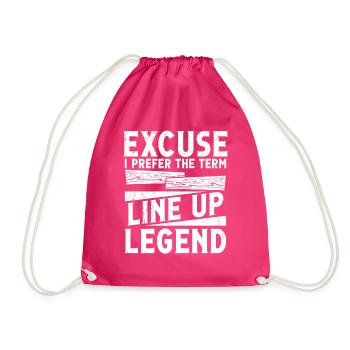 Floor installation - Drawstring Bag - fuchsia - Front