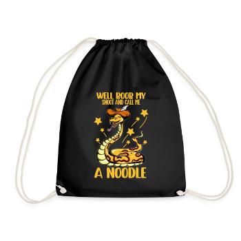 Halloween Snake Call Me Noodle Snake Saying - Drawstring Bag - black - Front
