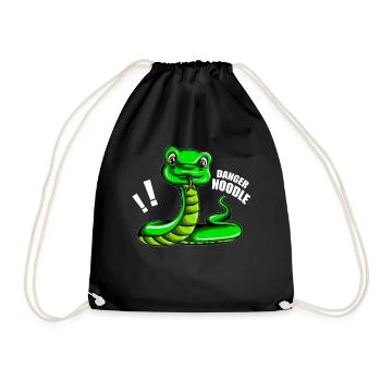 Snake is a Noodle Snake Saying - Drawstring Bag - black - Front