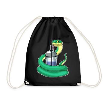 Thé à bulles de serpent - Sac de sport léger - noir - Devant