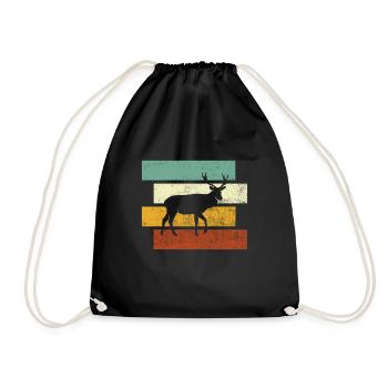 Hirsch Rétro - Sac de sport léger - noir - Devant