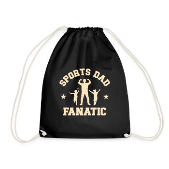 Sports Dad Fathers Day Sport Team Fan Hobby - Drawstring Bag - black - Front
