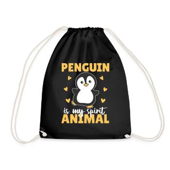 Le pingouin est mon animal spirituel - pingouin mignon - Sac de sport léger - noir - Devant