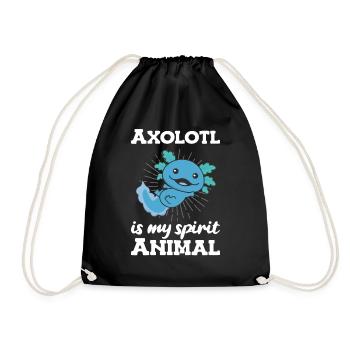 Axolotl est mon animal spirituel - süßer Axolotl - Sac de sport léger - noir - Devant
