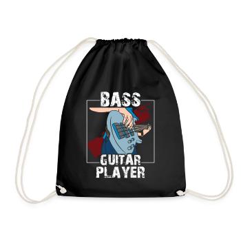 Guitariste Basse Bassiste Musicien Basse Guitare - Sac de sport léger - noir - Devant