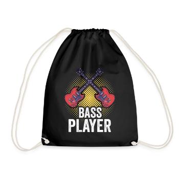 Bassist Bass Bass Guitarist Bass Guitar Musician - Drawstring Bag - black - Front