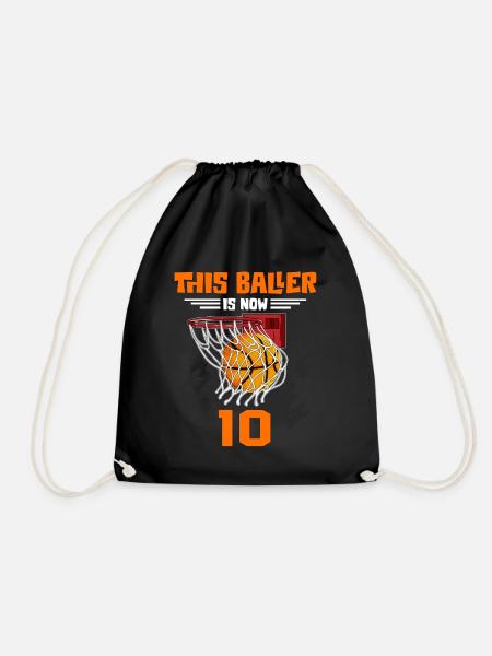 10. Geburtstag Geschenk Jung Sohn Basketball - Turnbeutel - Schwarz