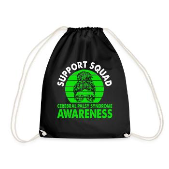 Équipe de soutien Syndrome de paralysie cérébrale - Sac de sport léger - noir - Devant