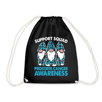 Support Squad Prostate Cancer Awareness Month Blue - Drawstring Bag - black - Front