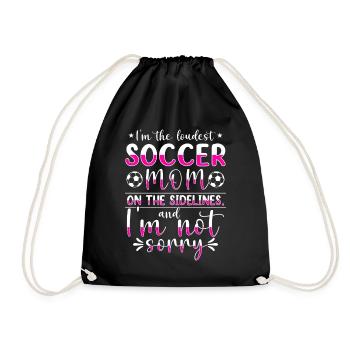 Fußball-Mutter Gameday Soccer Mom - Drawstring Bag - black - Front