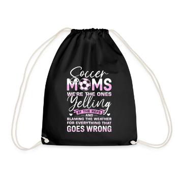 Fußball-Mutter Gameday Soccer Mom - Drawstring Bag - black - Front