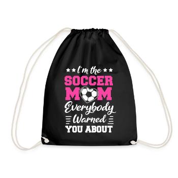 Fußball-Mutter Gameday Soccer Mom - Drawstring Bag - black - Front