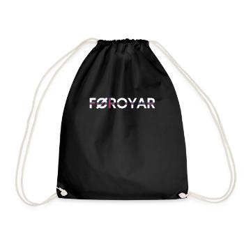 Faroe Islands, Flag Faroe Islands - Drawstring Bag - black - Front