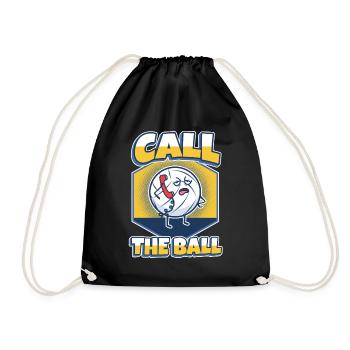 Call the ball volleyball - Drawstring Bag - black - Front