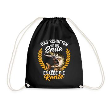Das Schuften Hat Ein Ende Es Lebe Die Rente - Turnbeutel - Schwarz - Vorne