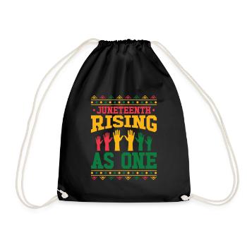 Black History Juneteenth Solidarity Black History - Drawstring Bag - black - Front