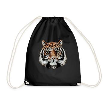 Raubkatze Königstiger Wildkatze Sibirischer Tiger - Turnbeutel - Schwarz - Vorne