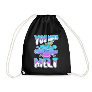 You make me melt, ice cream - Drawstring Bag - black - Front