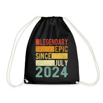 Anniversaire Juillet 2024 Épopée légendaire - Sac de sport léger - noir - Devant