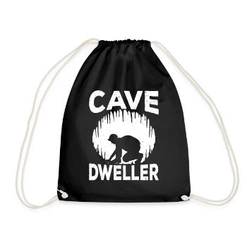 Cave Dwellers Speleologists Cave Exploration - Drawstring Bag - black - Front