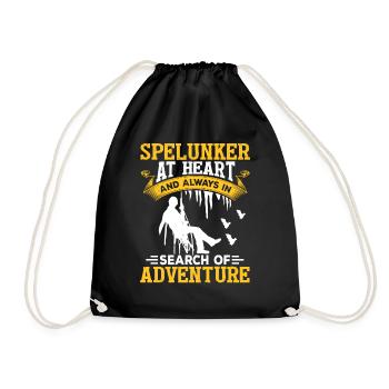 Speleologist Speleologist In the cave of the heart - Drawstring Bag - black - Front