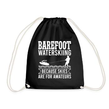 Barefoot Waterskiing because Skies are - Turnbeutel - Schwarz - Vorne