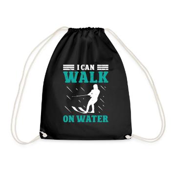 I can walk on Water - Drawstring Bag - black - Front