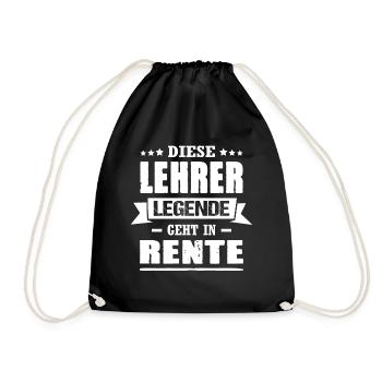 Diese Lehrer Legende Geht In Rente Abschied - Turnbeutel - Schwarz - Vorne